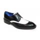 Emilio Franco "Cosimo" Black/White Genuine Italian Calf Leather Lace-Up Dress Shoes.